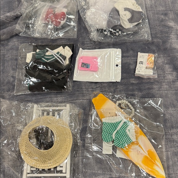 Other - Stylish Doll Clothing and Accessories Set with Green and Orange Accents